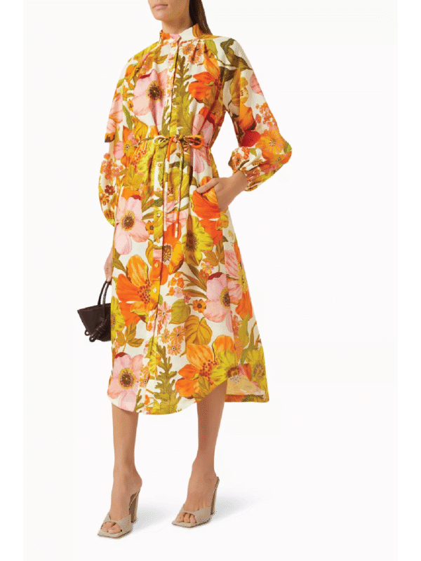Robe chemise à motif floraux Alemàis
